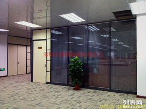 工厂直销铝合金玻璃隔墙 双玻百叶隔断成深圳工装新宠